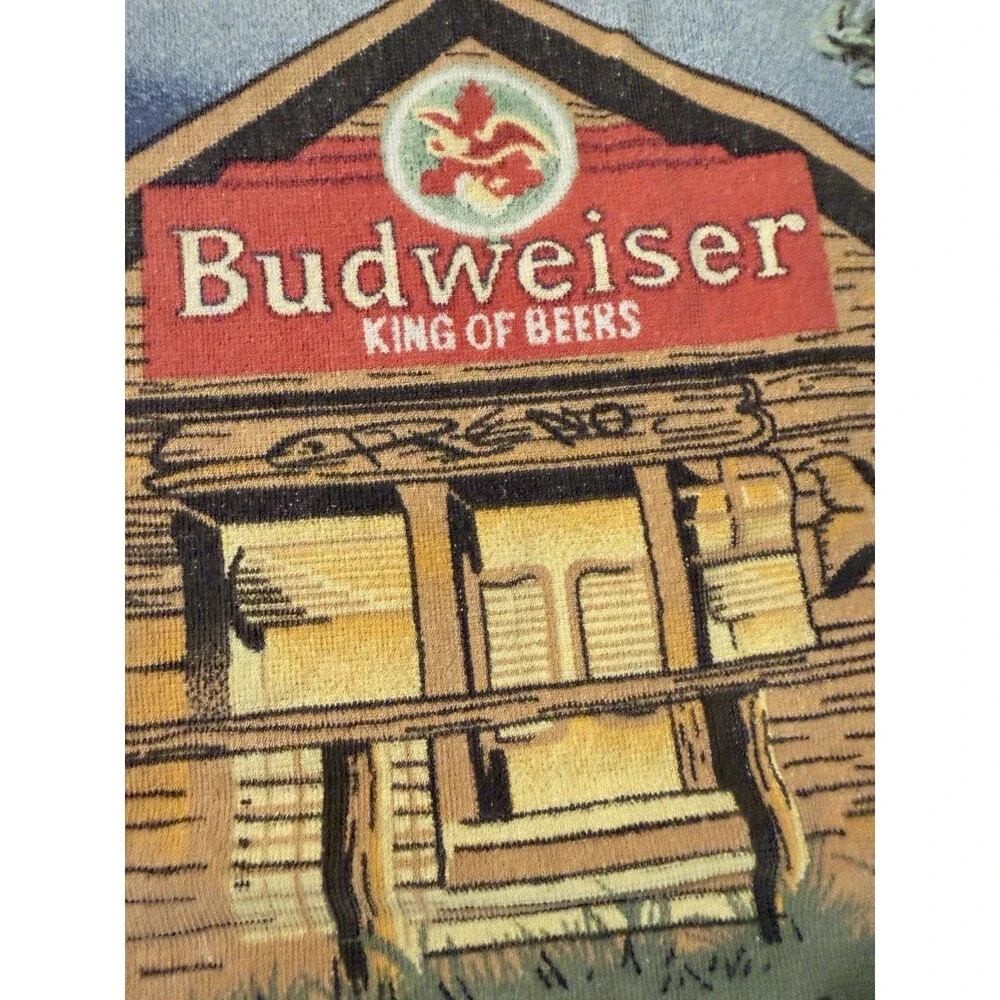 Vintage 1990s Budweiser Lizards Beach Towel 
